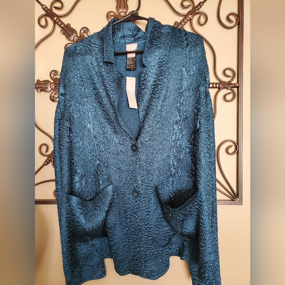 NWT Chico's Crushed Short Blazer
